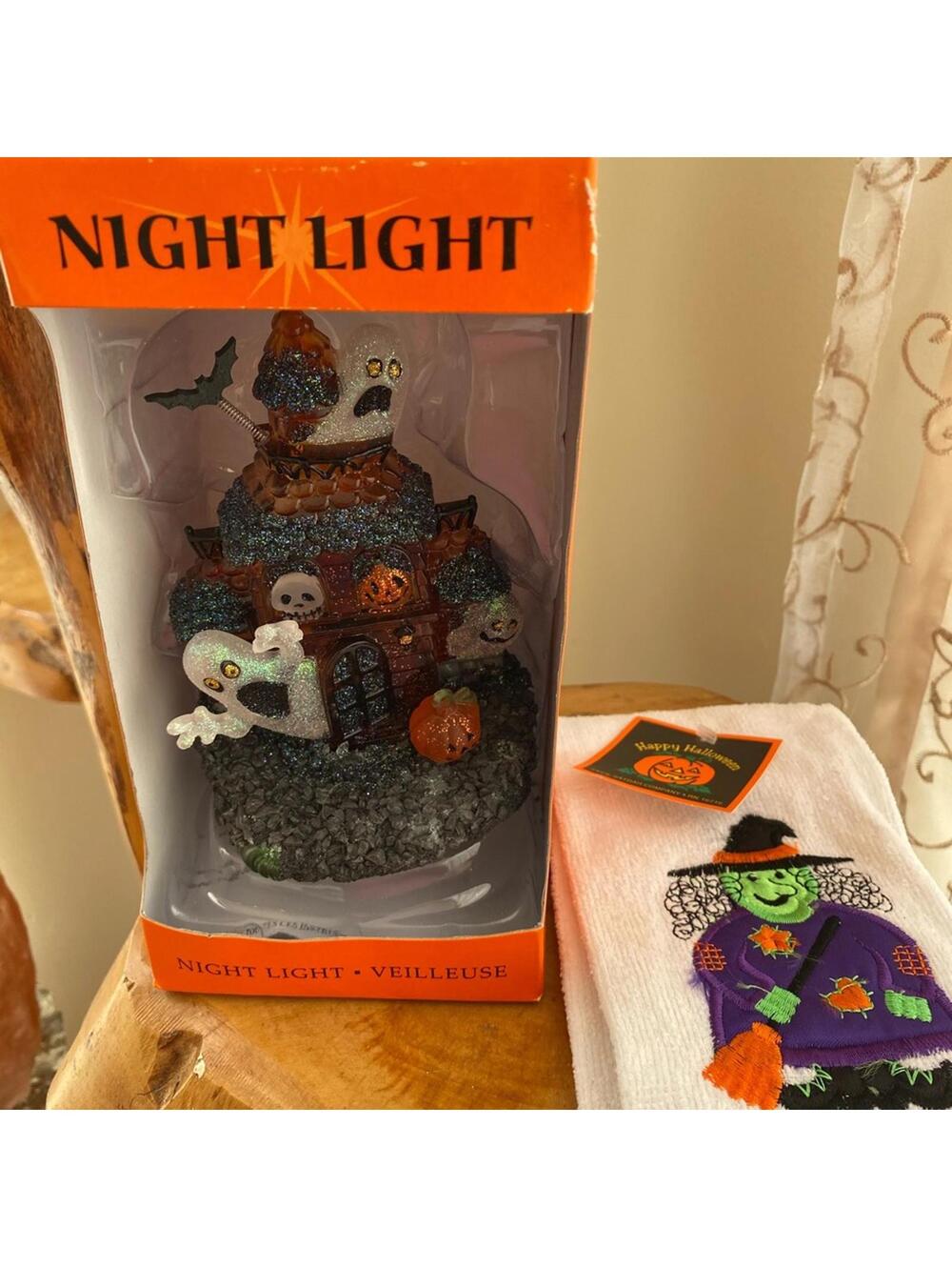 Halloween Haunted House Ghost Night Light Plug In Decor